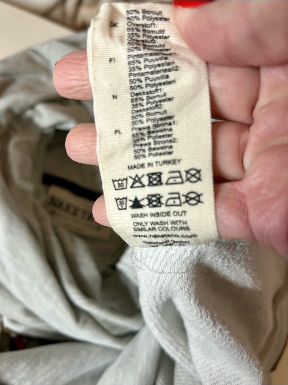 Naketano Artemis Heather Oatmeal Cowl Neck Pullover Size M European Streetware - Picture 16 of 16